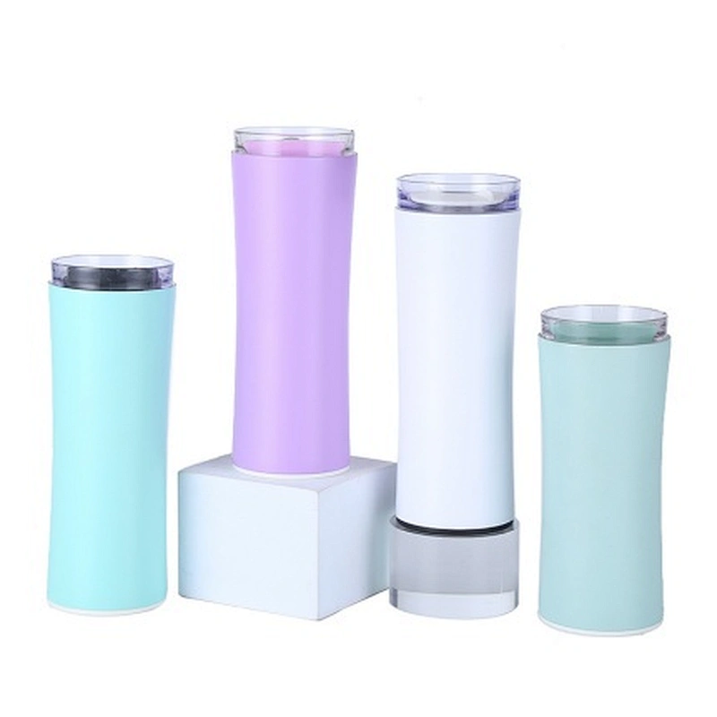 450 ML double wall stainless steel vacuum thermal mug with 360 degree push button lid